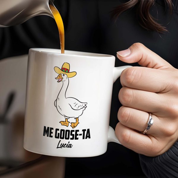 Me Goose-Ta Goose With Sombrero - Personalized Custom Coffee Mug - MEX006_MG