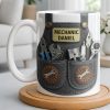 Mechanic [Personalized Name] With Tools Design - Personalized Custom Coffee Mug - JBS091_MG