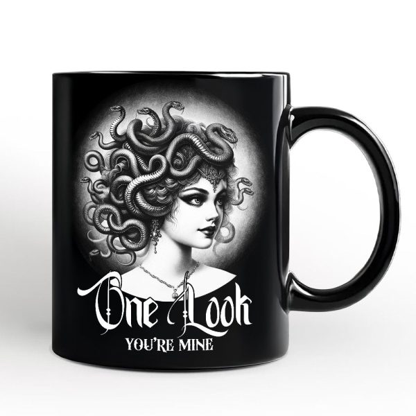 Medusa Spooky Portrait Personalized Mug Horror Villain Theme Halloween Gift with Custom Name