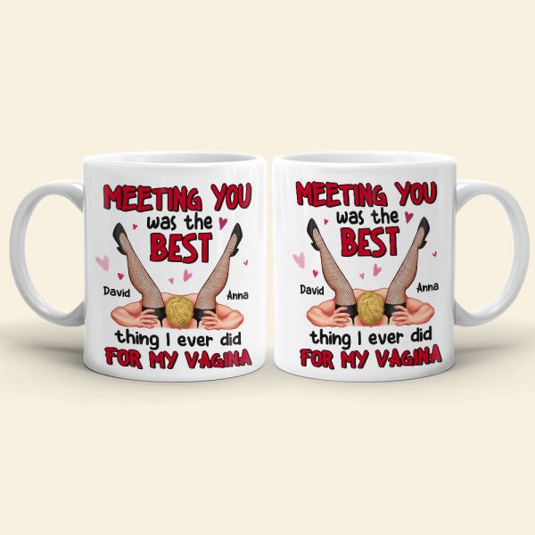 Meeting You Was The Best Thing I Ever Did Personalized Coffee Mug, Couple Gift