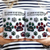 Memorial Dog Cat You Left Paw Prints On My Heart - 3D Inflated Effect Printed Mug, Personalized White Edge-to-Edge Mug