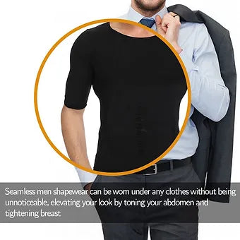 Men'S Body Shaper Slimming T-Shirt