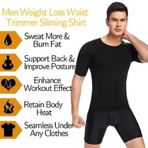 Men'S Body Shaper Slimming T-Shirt