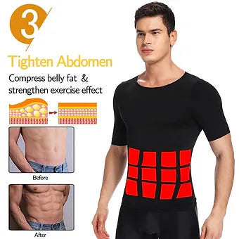 Men'S Body Shaper Slimming T-Shirt