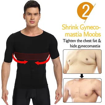 Men'S Body Shaper Slimming T-Shirt