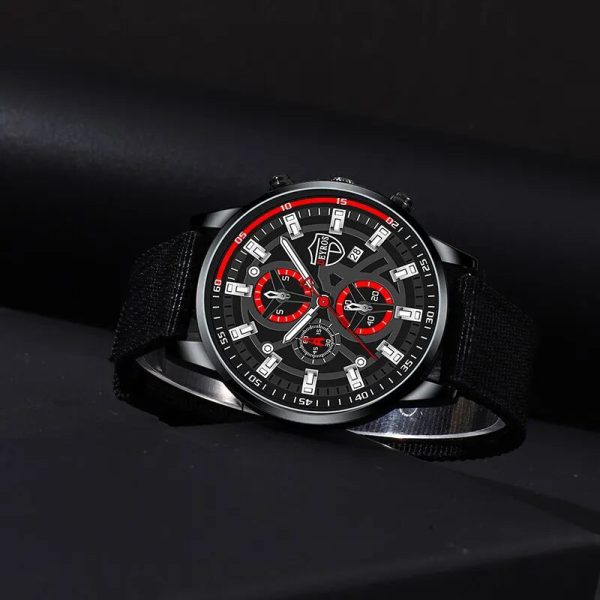 Men’s Minimal Quartz Watch Necklace and Bracelet Set