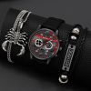 Men’s Minimal Quartz Watch Necklace and Bracelet Set
