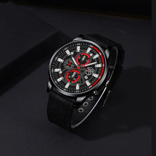 Men’s Minimal Quartz Watch Necklace and Bracelet Set