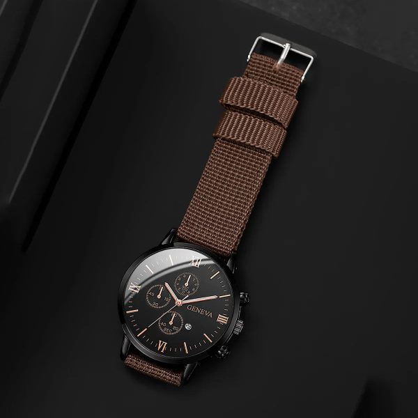 Men’s Quartz Watch and Bracelet Set 4 or 5 Pieces