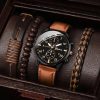 Men’s Quartz Watch and Bracelet Set 4 or 5 Pieces