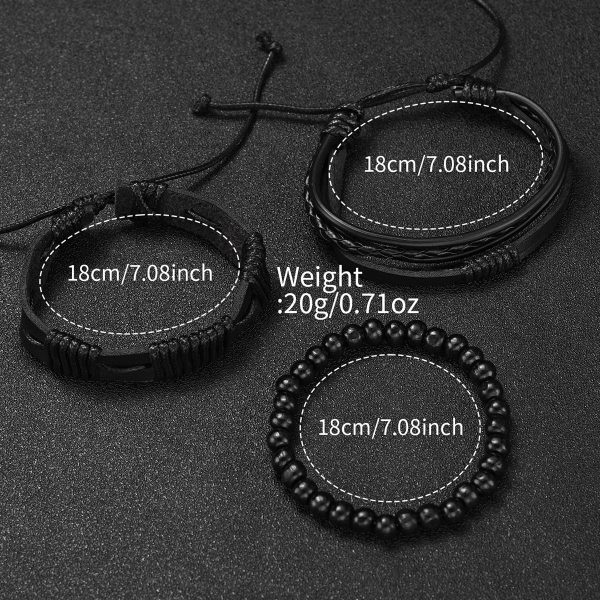 Men’s Quartz Watch and Bracelet Set 4 or 5 Pieces