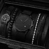 Men’s Quartz Watch and Bracelet Set 4 or 5 Pieces