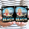 Mentally On The Beach - Personalized Black Mug