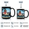 Mentally On The Beach - Personalized Black Mug
