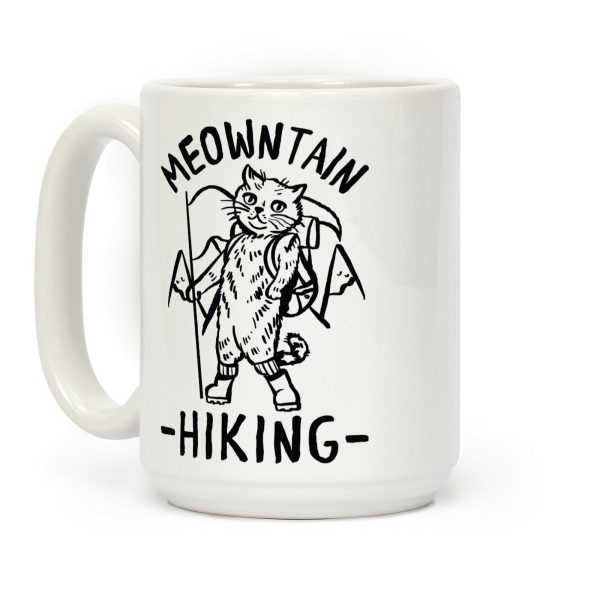 Meowntain Hiking Cat Coffee Mug