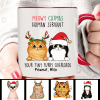 Meowy Catmas From Tiny OverLords Cat Personalized Mug