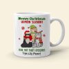 Meowy Christmas Human Servant Your Tiny Furry Overlords, Personalized Cat Christmas Mug, Christmas Gift