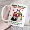 Meowy Christmas Thanks For Picking Up Our Stuff, Personalized Cat Christmas Mug, Christmas Gift