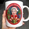 Merry 1st Christmas, Baby With Christmas Tree And Gifts - Personalized Custom Coffee Mug - KID226_MG