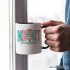 Merry Christmas Coquette Tree Personalized Mug, Preppy Retro Holiday Gift with Custom Name