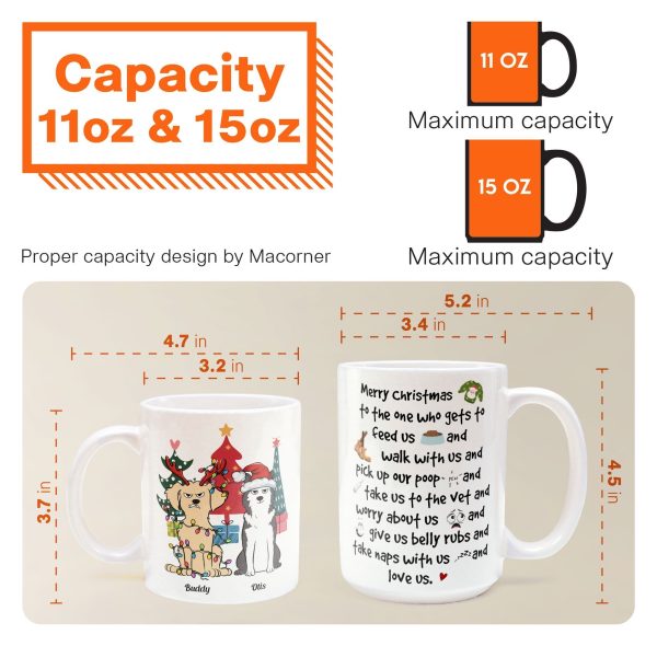 Merry Christmas From The Dog - Personalized Mug