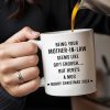 Merry Christmas Mother-In-Law Mug With Heart - Personalized Custom Coffee Mug - DAU095_MG