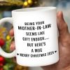 Merry Christmas Mother-In-Law Mug With Heart - Personalized Custom Coffee Mug - DAU095_MG