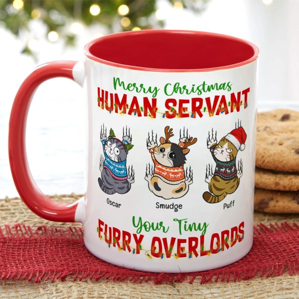 Merry Christmas-Personalized Accent Mug- Gift For Cat Lover- Christmas Gift