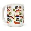 Mid-Century Modern Sushi Pattern Coffee Mug