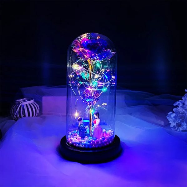 Milky Way Glass Dome Rose – Romantic Gift for Her