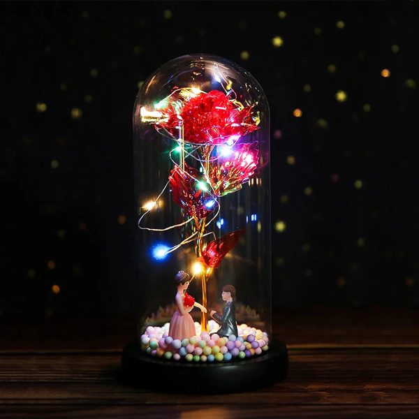Milky Way Glass Dome Rose – Romantic Gift for Her