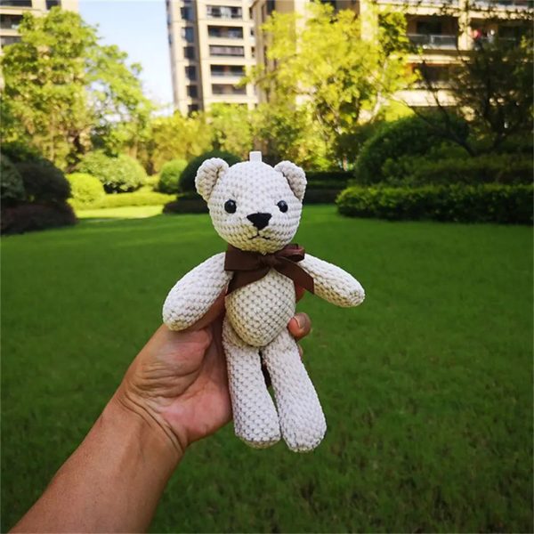 Mini Dressed Bear Plush Keychain Soft Stuffed Doll