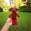 Mini Dressed Bear Plush Keychain Soft Stuffed Doll