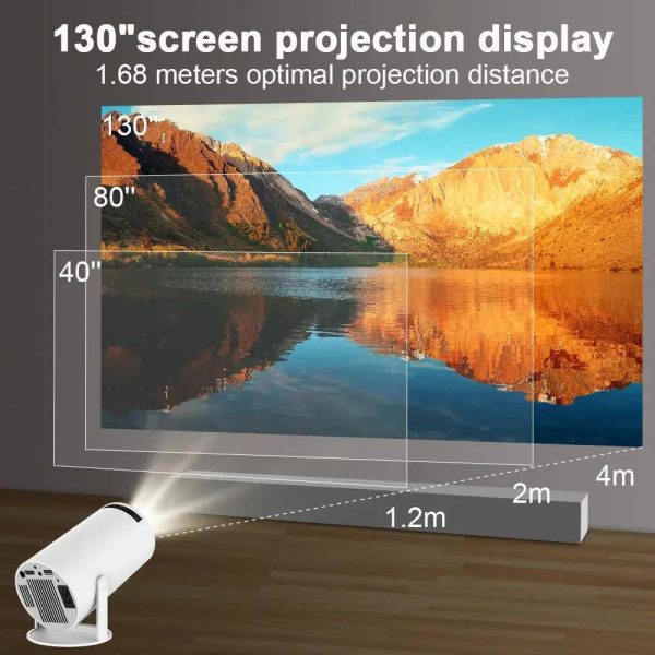 Mini Outdoor Portable Projector Transpeed Android 4K Cinema Projector