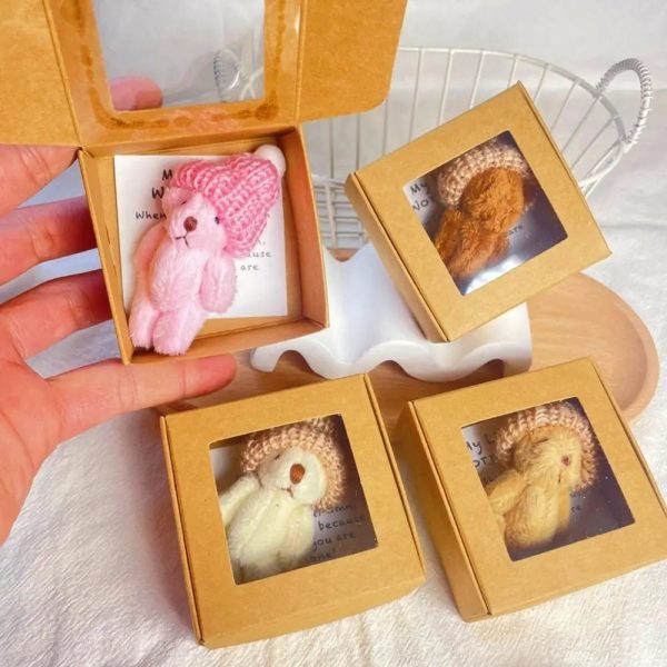 Mini Plush Teddy Bear Gift Box with Inspirational Card
