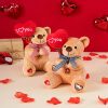Mini Teddy Bear Plush Holding Heart 18cm