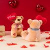 Mini Teddy Bear Plush Holding Heart 18cm