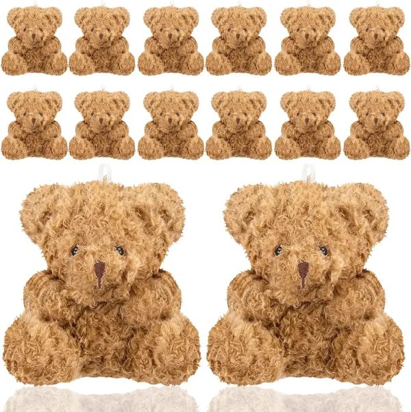 Mini Teddy Bear Plush Toys 4 Inch – Soft Stuffed Bears for Party Favors and DIY Gifts