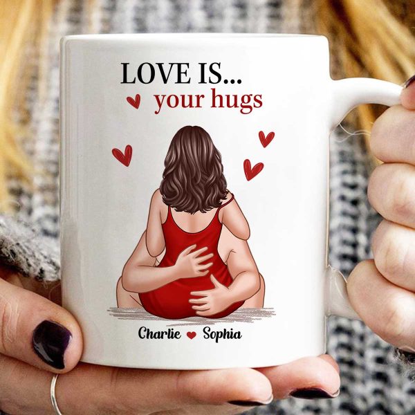 Minimalist Couple Kiss Passionate Love Gift For Him For Her Personalized Mug