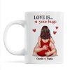 Minimalist Couple Kiss Passionate Love Gift For Him For Her Personalized Mug