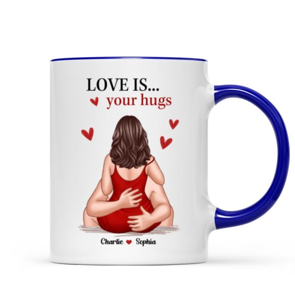 Minimalist Couple Kiss Passionate Love Gift For Him For Her Personalized Mug