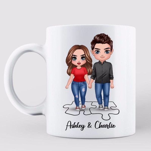 Missing Piece Doll Couple Gift For Her For Him Personalized Coffee Mug