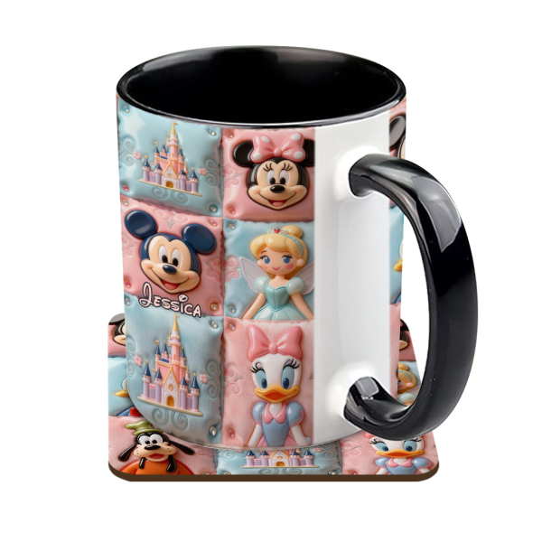 MkMo Magic Mouse Castle With Friends - Personalized Accent Mug - Gift For Movie Fans, Daughters, Family NL122