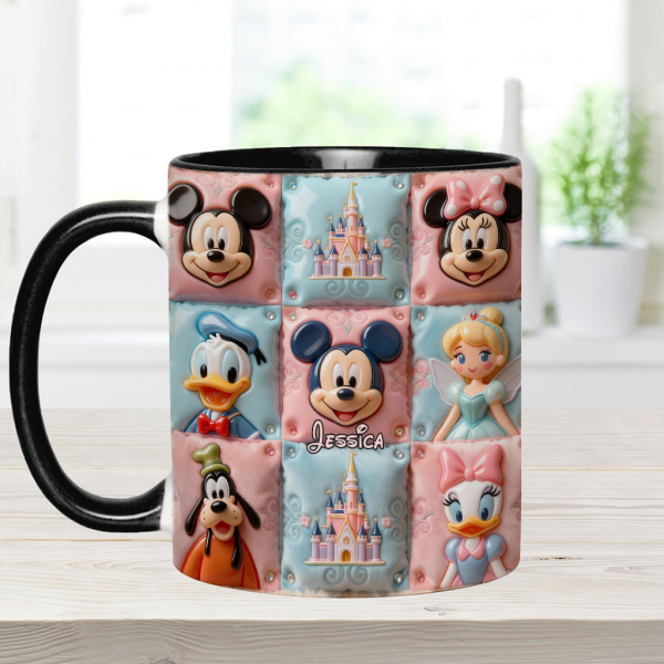 MkMo Magic Mouse Castle With Friends - Personalized Accent Mug - Gift For Movie Fans, Daughters, Family NL122