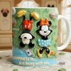 MkMo Magic Mouse Happiness Is Just Being With You - Personalized White Edge-To-Edge Mug - Gift For Couples, Movie Fans | NL122