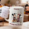 MkMo Magic Mouse Love Is Throwing Away The Key - Personalized White Edge-to-Edge Mug - Gift For Couple, Fan Movies HH01