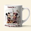 MkMo Magic Mouse Love Is Throwing Away The Key - Personalized White Edge-to-Edge Mug - Gift For Couple, Fan Movies HH01