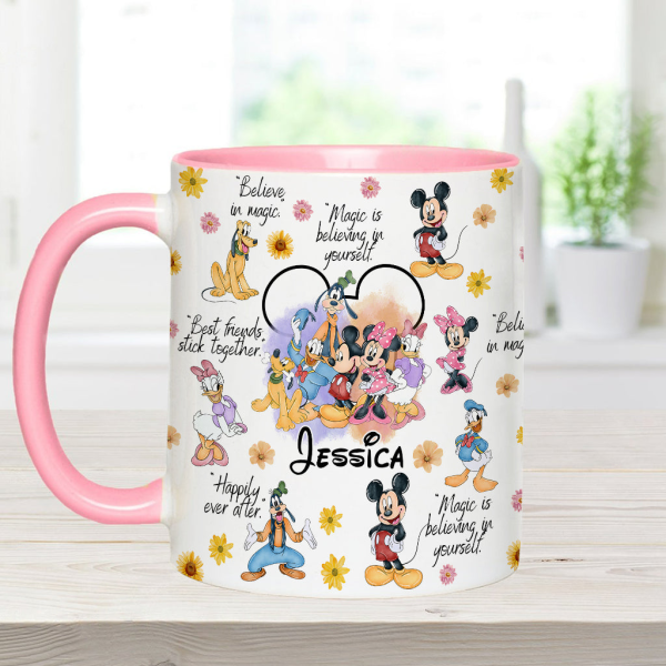 MkMo Magic Mouse Moments We Love - Personalized Accent Mug - Christmas Gift NA94