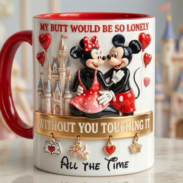 MkMo Magic Mouse My Butt Would Be So Lonely Without You Touching It - Personalized Accent Mug - Gift For Couples, Movie Fans NL122