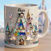 MkMo Magic Mouse Sparkling With Alphabet Initial - Personalized White Edge-to-Edge Mug - Gift For Fan Movies HH01